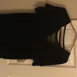 V neck women’s plus size mesh tee